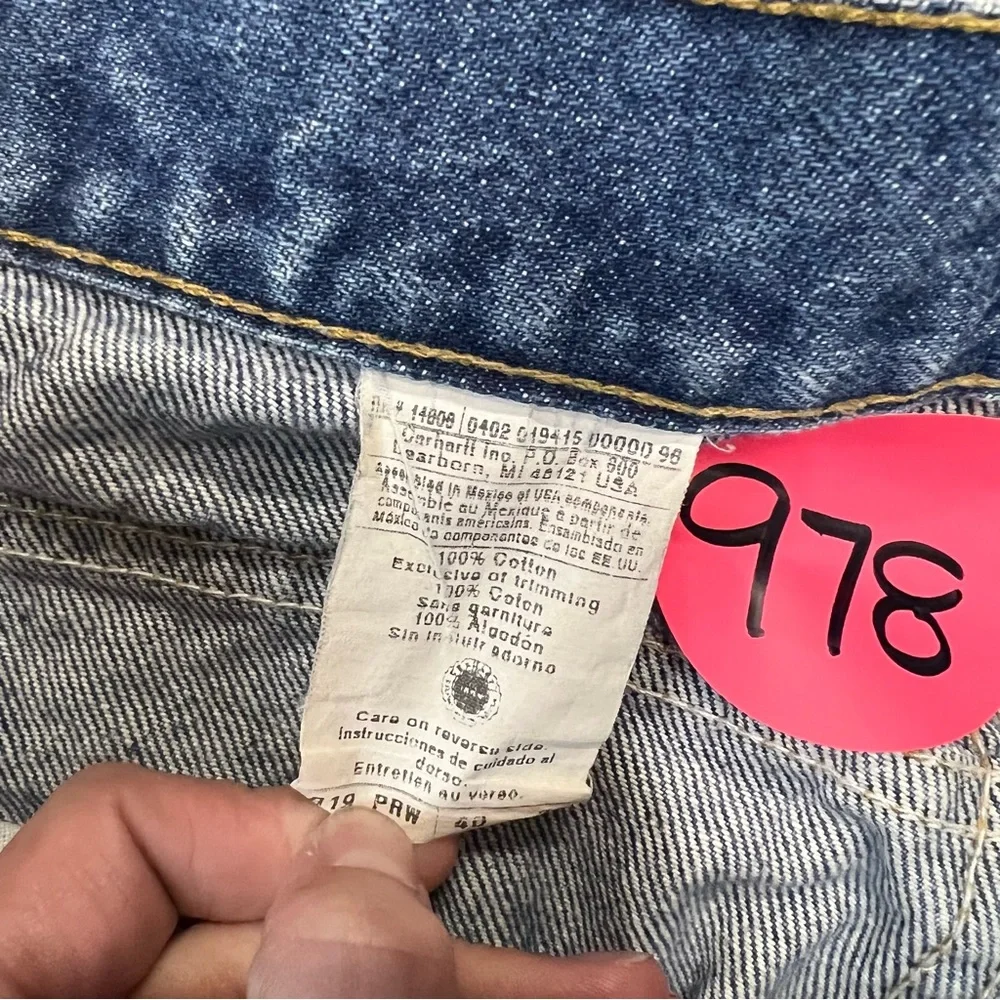 Vintage carhartt jeans‎ mens 40 x 34 relaxed fit denim workwear western cowboy - Picture 9 of 16